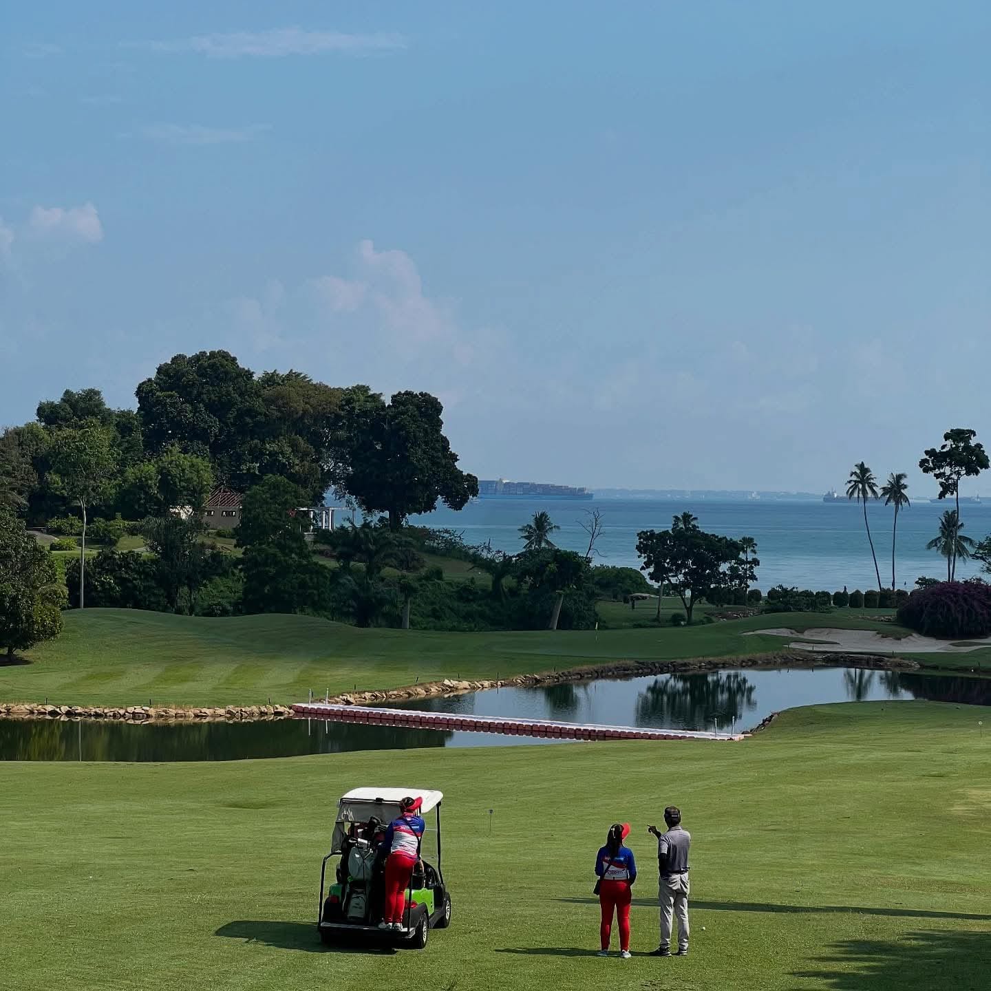 Golfer on fairway